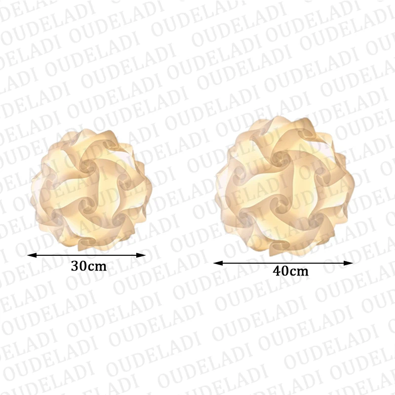 

DIY IQ Jigsaw Pendant Lights White E27 30cm/40cm Modern PP Plastic Decorative Illumination Lamp 110-240V