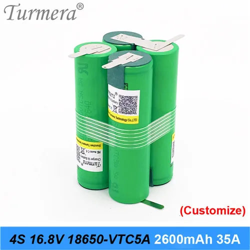 4S1P-P 3S 12,6 V 4S 16,8 V 5S 21V аккумулятор US18650VTC5A 2600mah 35A разрядный ток для шуруповерта батареи(по индивидуальному заказу - Цвет: 4S1P-P