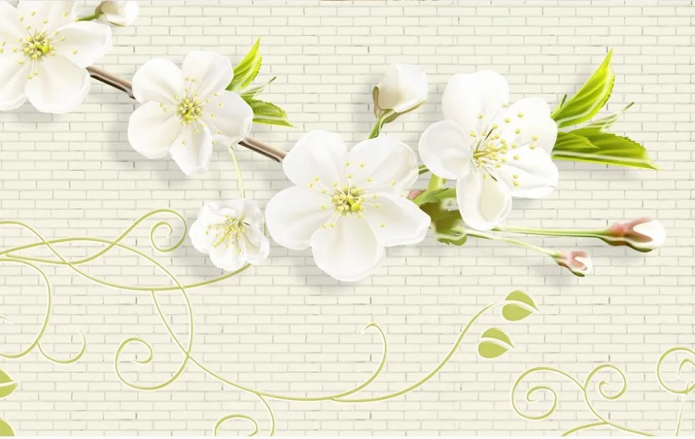 Современные короткие элегантные цветочные 3d обои на заказ настенные фрески ТВ