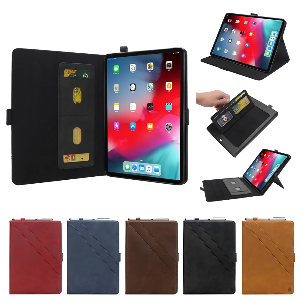 

Tablet Case For Apple iPad Pro 12.9 2018 A1876 A1895 A1983 A2014 Multifunction PU Leather Multi Card Flip Stand Protective Cover