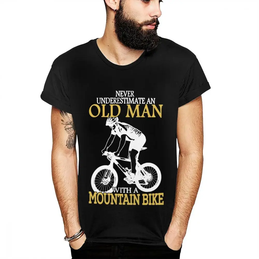 Новинка дизайнерская футболка для пожилых людей с надписью What Mountion Bike отличная