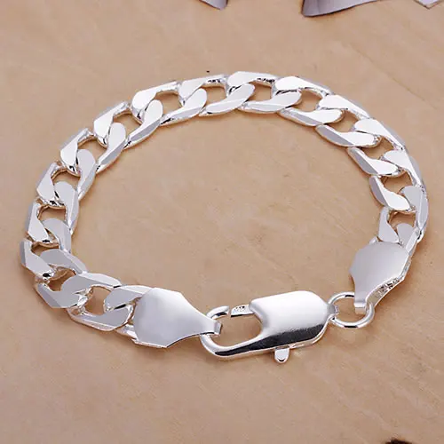 Lose Money! Free Shipping Wholesale 925 silver bracelet fashion jewelry 10mm Flat aho qpfp | Украшения и аксессуары