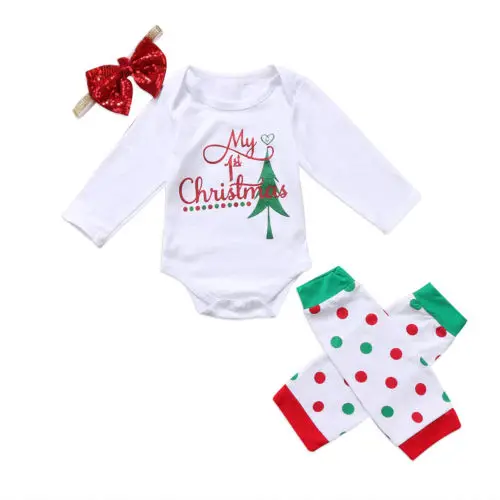 

pudcoco Newest Arrivals Hot Infant Newborn Toddler Baby Boy Girl Christmas Casual Bodysuit leggings Playsuit Clothes Outfit