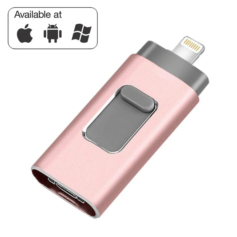 3 в 1 USB флеш накопители для iPhone/Android 16 ГБ 32 64 128 флешка OTG накопитель Usb 0 внешний