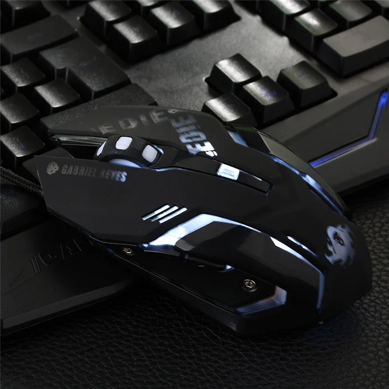 OW D. va Mercy версия Проводная игровая мышь USB 6 кнопок 3200 dpi Бесшумная оптическая компьютерная игровая мышь для ПК ноутбук для геймеров - Цвет: Черный