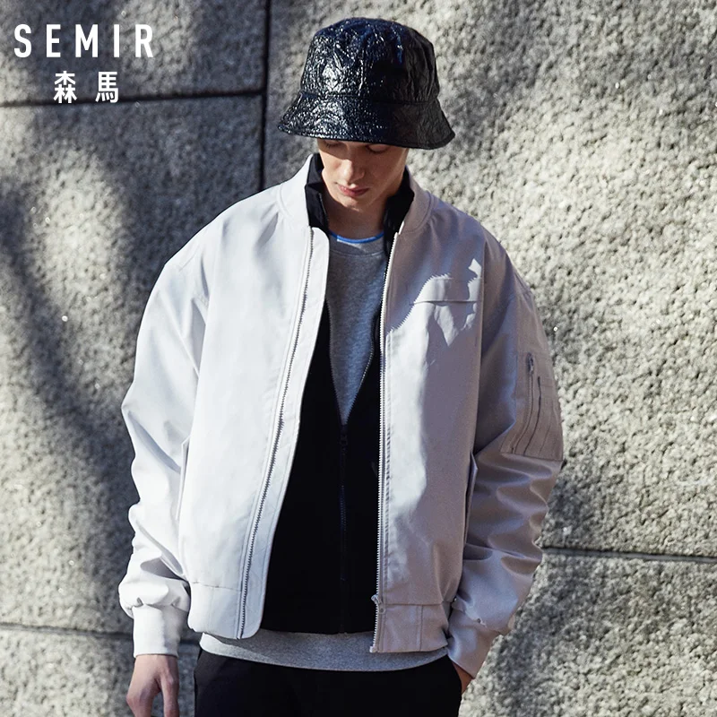 Куртка SEMIR мужская бейсбольная Бомбер С язычком спортивная куртка на молнии с