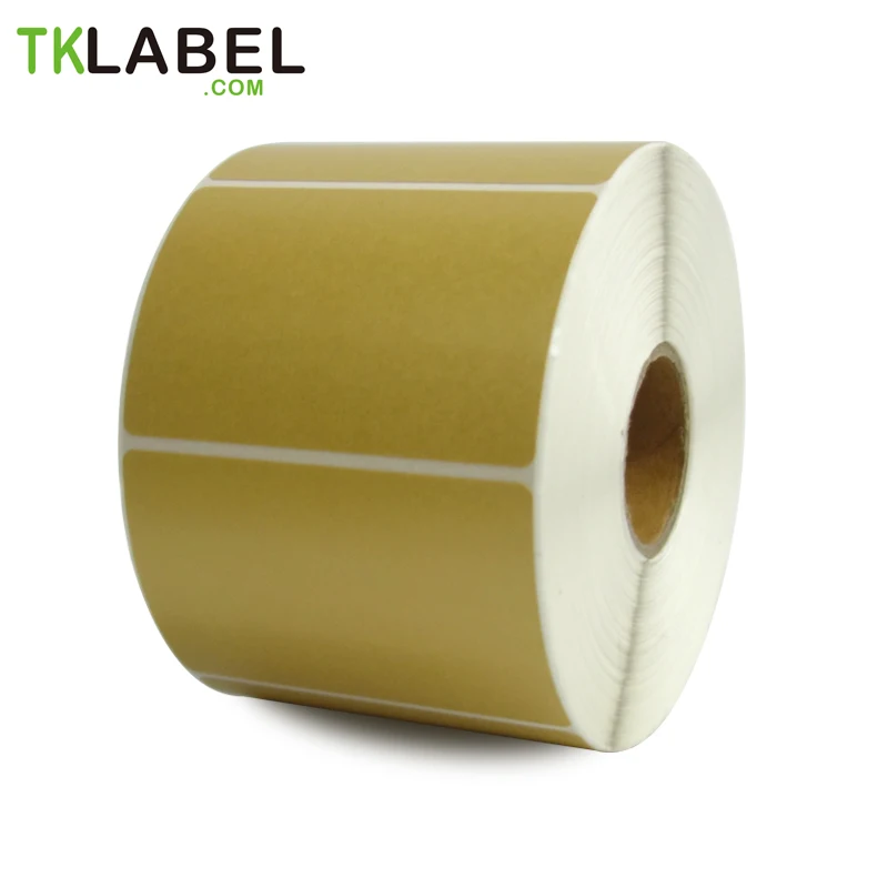 

60 mm x 40 mm, roll of 800 labels, gold color direct thermal barcode label rolls for label printer 2 roll/lot