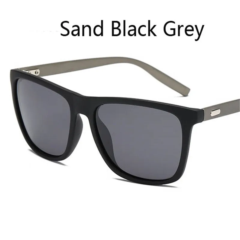 Sand Black Grey Занавес, фирменный дизайн, Классические поляризованные солнцезащитные очки для мужчин и женщин, для вождения, квадратная оправа, солнцезащитные очки, мужские очки, UV400, Gafas De Sol - Цвет линз: Sand Black Grey