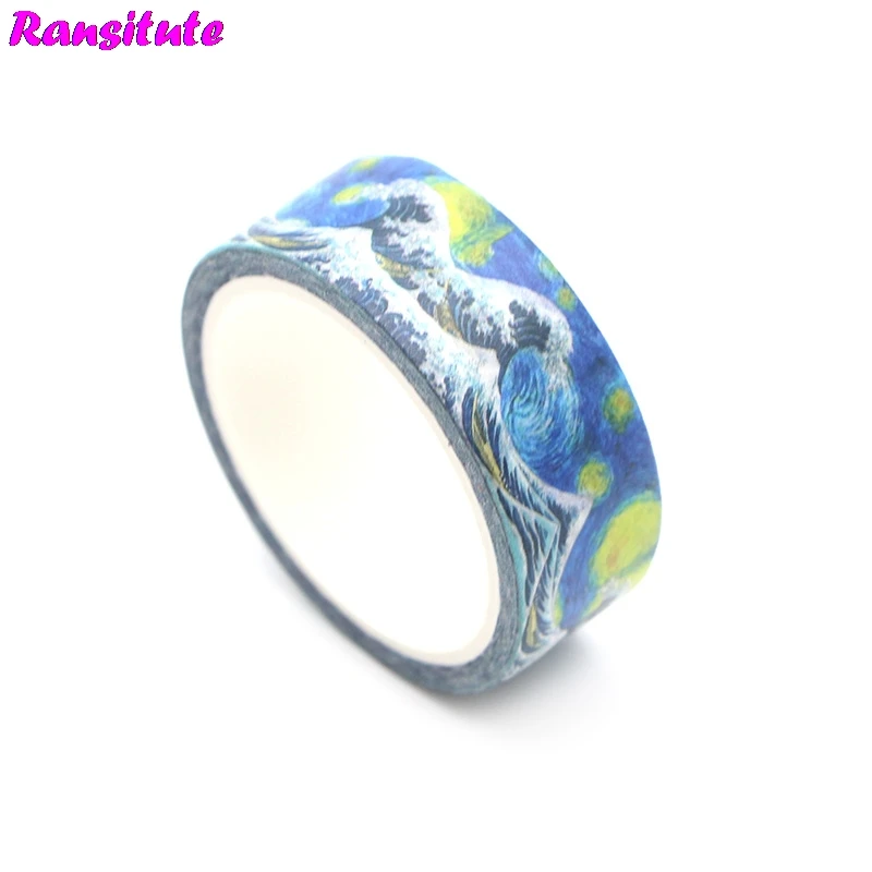 R386 Kanagawa Surf Классическая васи лента DIY декоративные съемные наклейки для книг