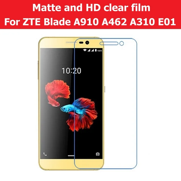 Защитная пленка HD прозрачный глянцевый для ZTE Blade A910 A462 A310 E01 матовая Антибликовая