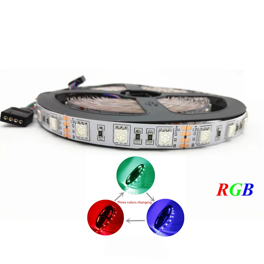 Светодиодный светильник 5 м 5050SMD 12 В гибкий 60 Светодиодный/м RGB теплый белый