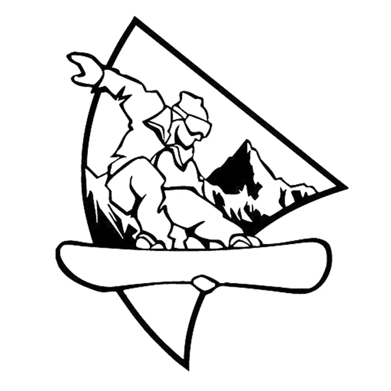 

13.5 Cm * 16.3 Cm Interesante Invierno Snowboard Extreme Sport Silueta Vinilo Car Pegatina DecoracioN