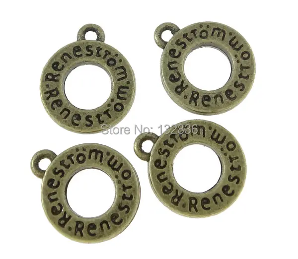 Free shipping!!!Zinc Alloy Message Pendants Newest Design Donut antique bronze color plated with letter pattern nickel | Украшения и