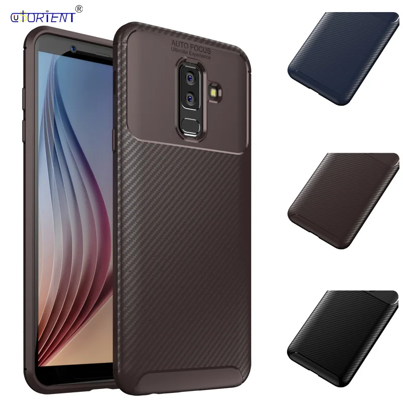 Силиконовый чехол для Samsung Galaxy J8 2018 бампер из углеродного волокна SM J810F J810F/DS J810G/DS