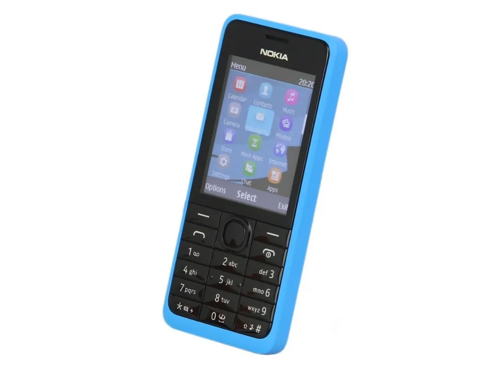Nokia 301 разблокированный WCDMA 2," две sim-карты 3.2MP QWERTY клавиатура Восстановленный мобильный телефон