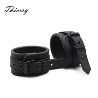 thierry sexy adjustable pu leather handcuff ankle cuff restraints bondage sex toy restraints sex bondage exotic accessories