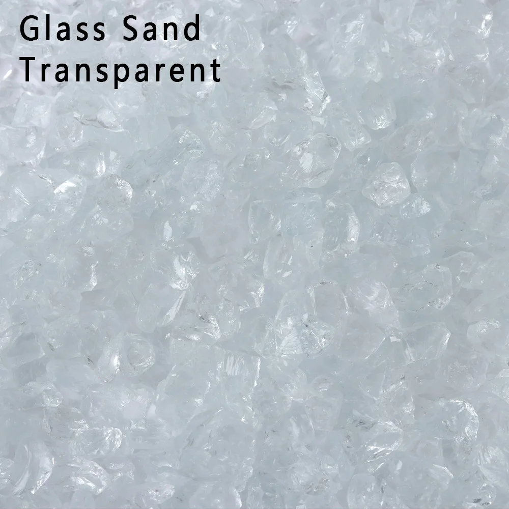 glass sand transpare Миниатюрные каменные миниатюры Террариум орнамент микро пейзаж садовое украшение аквариум с песком фонтаном Статуэтка DIY Аксессуары - Color: glass sand transpare