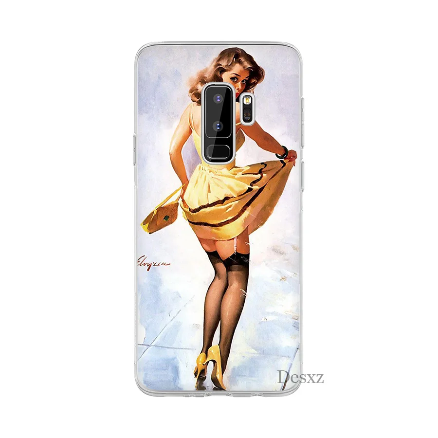 Чехол PinUp chicas для Samsung Galaxy S10e S8 S9 M10 M20 M30 M40 S10 Plus S3 S5 S4 S6 S7 Edge Note 8 9|Чехлы-накладки| |