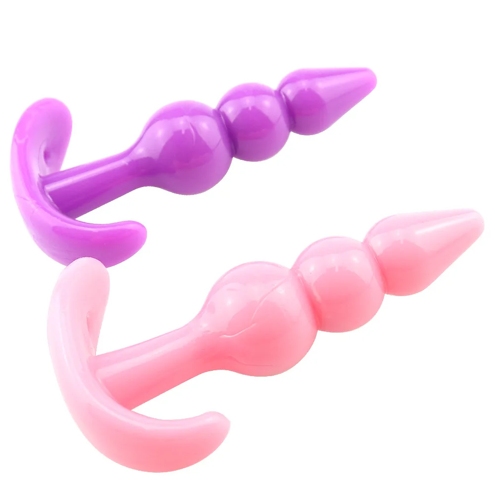 Вибратор мягкая силиконовая Анальная пробка массажер простаты Эротические