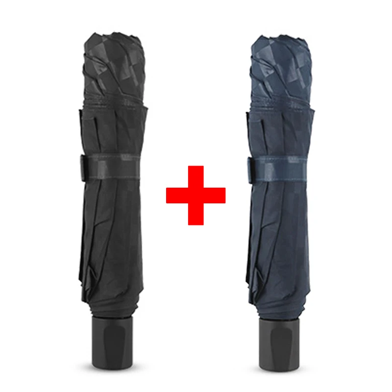 blue and black 120 см, неавтоматический, двойной слой, большой зонт для дождя, женский, 3 складной, ветрозащитный, большой, для путешествий, бизнес, зонт для мужчин, Famliy, зонты - Цвет: blue and black