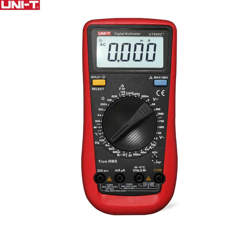 UNI T True RMS UT890C + электрические инструменты ручной Ом AC/DC Напряжение амперметр