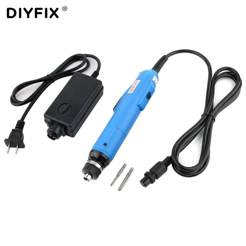 DIYFIX Mini Electric Screwdriver Set Straight Plug Variable Speed Multifunction Power Tools Portable Electric Screwdriver Kits