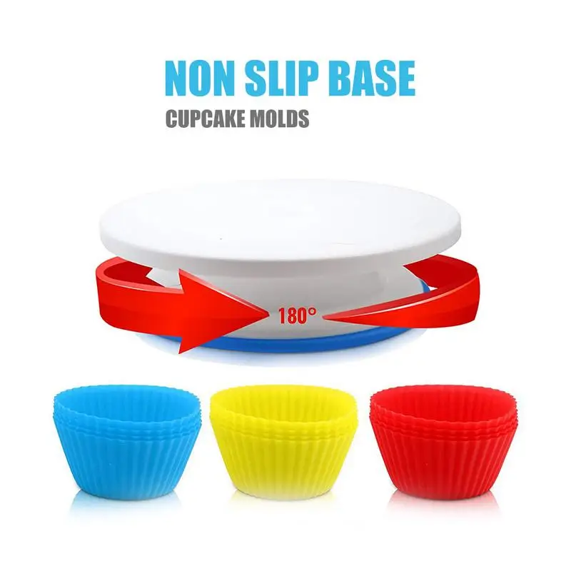 

106pcs Cake Decorating Supplies Cake Turntable Set Pastry Tube Fondant Tool Baking Supplies
