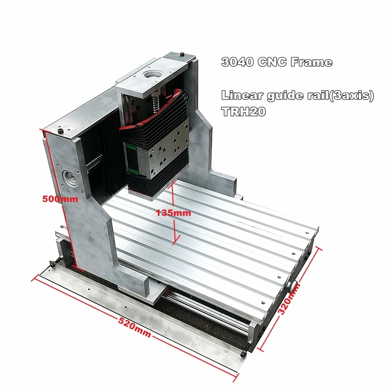 CNC 3040 frame linear guideway Square line rail track 80mm spindle aluminum table metal | Фрезы по дереву