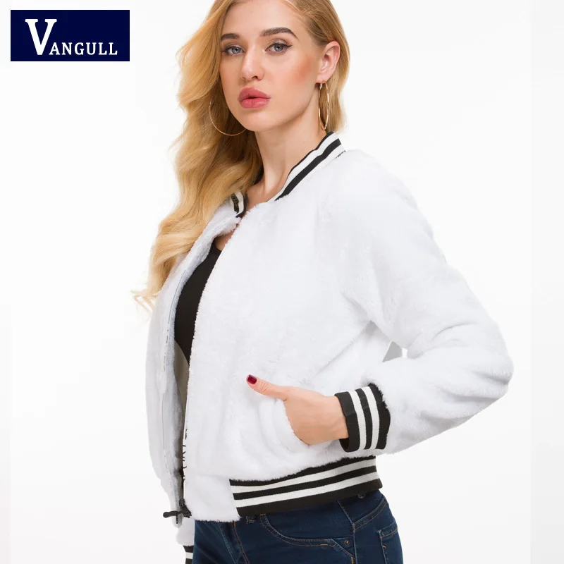 Vangull/Женская куртка из искусственного меха новинка 2018 года Брендовое зимнее