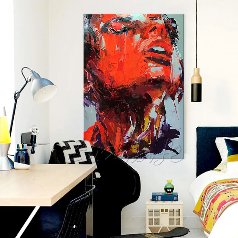 Ручная роспись Франсуа нинелли палитра нож портрет лицо картина маслом фигурка