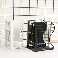 1pc creative rabbit cat grid metal adjustable reading book bookends stand holder bookshelf document magazine organizer holder