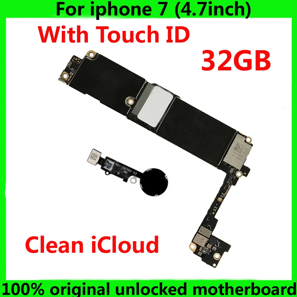 Бесплатный iCloud оригинальный сканер отпечатков пальцев для iphone 7 материнская