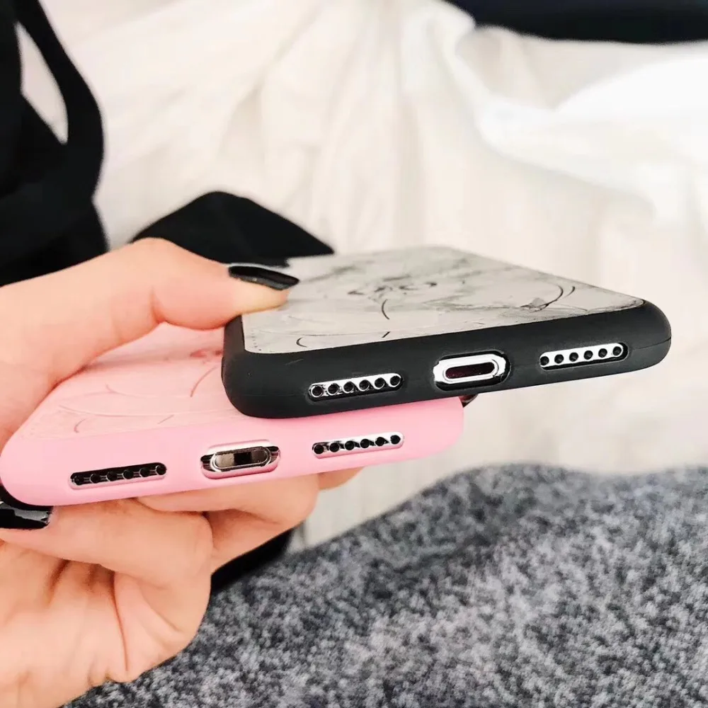 Милый 3D чехол для iPhone X 8 7 6 6s Plus Модный японский стиль чехлы из искусственной кожи