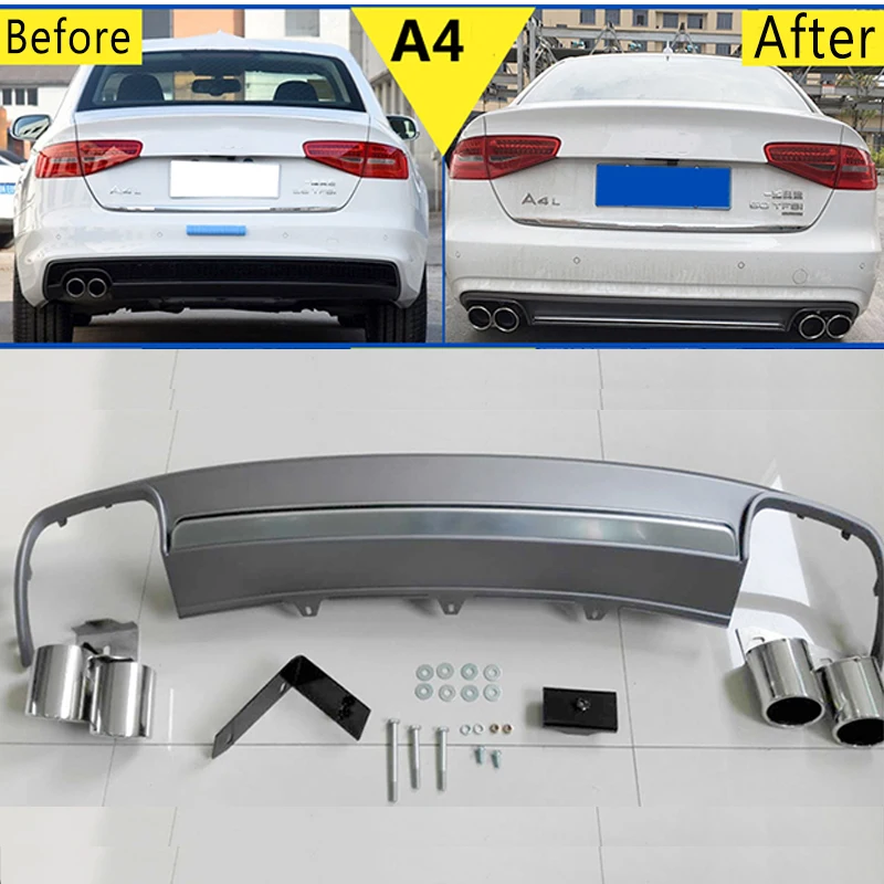 1 комплект наконечники выхлопной трубы для автомобиля S4 глушитель с диффузором