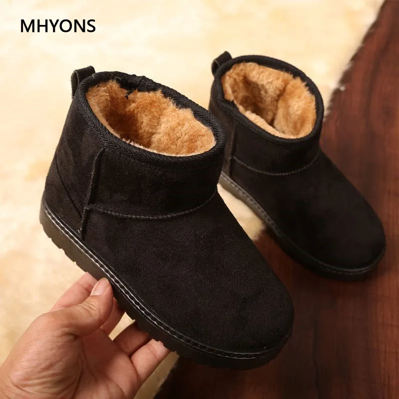 Детские зимние теплые ботинки MHYONS новинка 2019 детские обувь плюшевая толстая