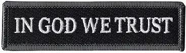 6 We Trust Black Нашивка с вышивкой в Боге, мы доверяем, Череп, боевой дух, лозунг, нашивки, военный бой, тактическая аппликация, эмблема, вышитые значки - Цвет: 6 We Trust Black