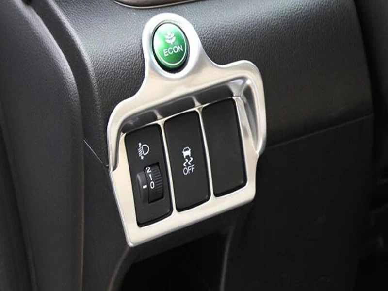 Аксессуары подходят для Хонда сrv CR-V 2012 2013 Хром Матовый для переключателя передних фар чехол для пульта Отделка Декоративные хромированные детали