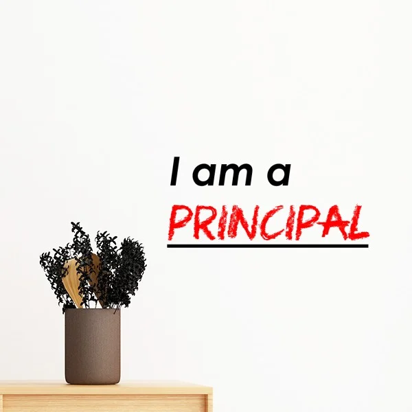 

Quote I Am A Principle Removable Wall Sticker Art Decals Mural DIY Wallpaper for Room Decal