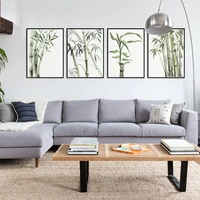 abstract bamboo canvas painting wall art traditional chinese painting spray picture minimalism living room decoration poster