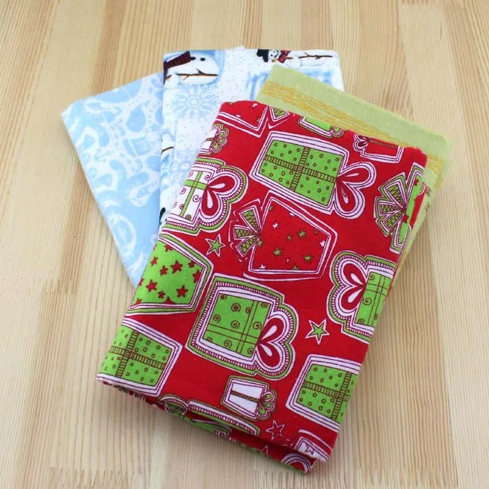 Рождественская флисовая ткань хлопчатобумажная трикотажная для шитье одежды и с