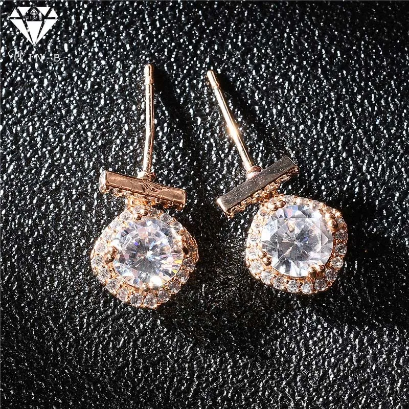 WIN B модные серьги для женщин капельки ААА фианит ювелирные изделия гвоздики