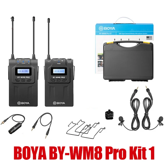 BOYA BY-WM8 Pro беспроводной микрофон конденсаторный Аудио Видео приемник микрофон для DSLR камер sony a7 a6000 Canon BMPCC pk bm 800