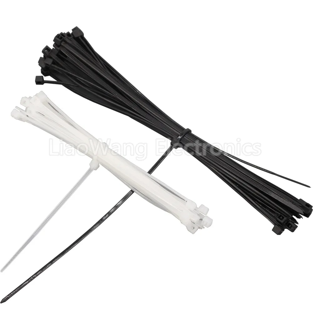 

Self-locking plastic nylon tie 100PCS black Zip wraps strap nylon cable tie set 3*100 fastening ring 3X200 Loop Wire Wrap