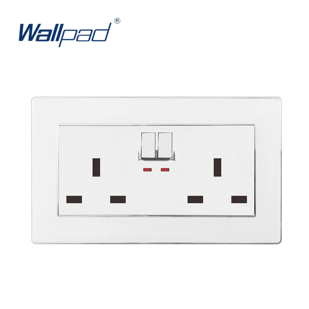 146 Double 13A стандарт Великобритании Switched розетка Wallpad Роскошная акриловая панель