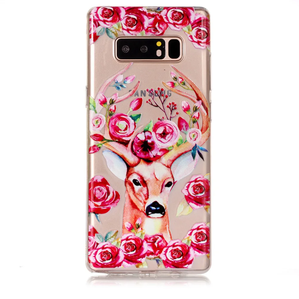 Высокое качество 3D рельеф Мягкий ТПУ силиконовый чехол для телефона Samsung Galaxy Note8