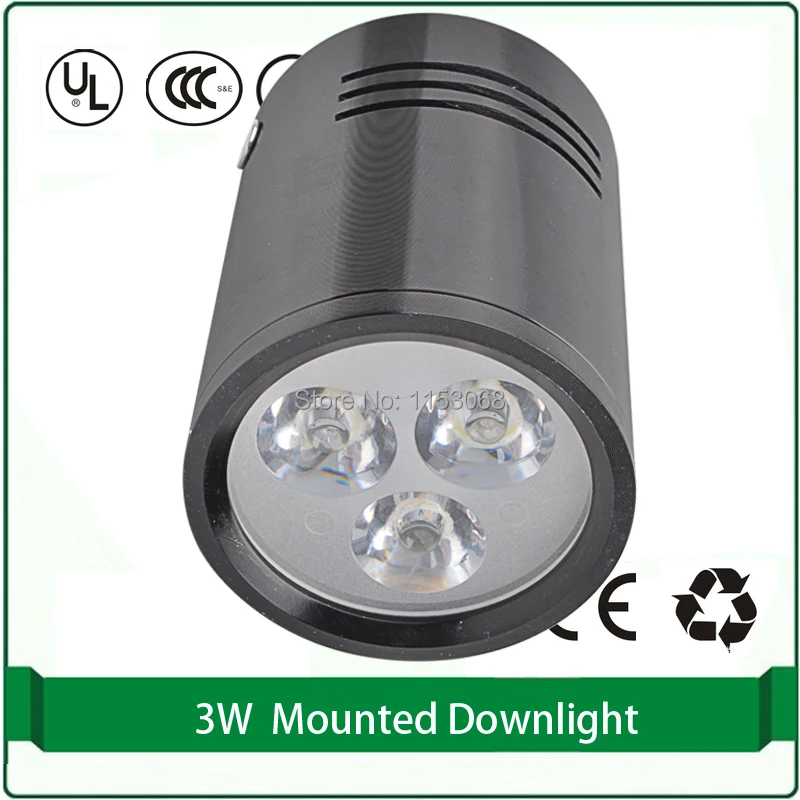 2 шт./лот упак. поверхностный монтаж светодиодный светильник комплект черный цвет