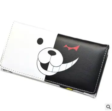1 Danganronpa Dangan Ronpa Monokuma кошелек на застежке кожаный кошелек клатч для денег Женский Мужской Длинный кошелек портмоне - Цвет: 1