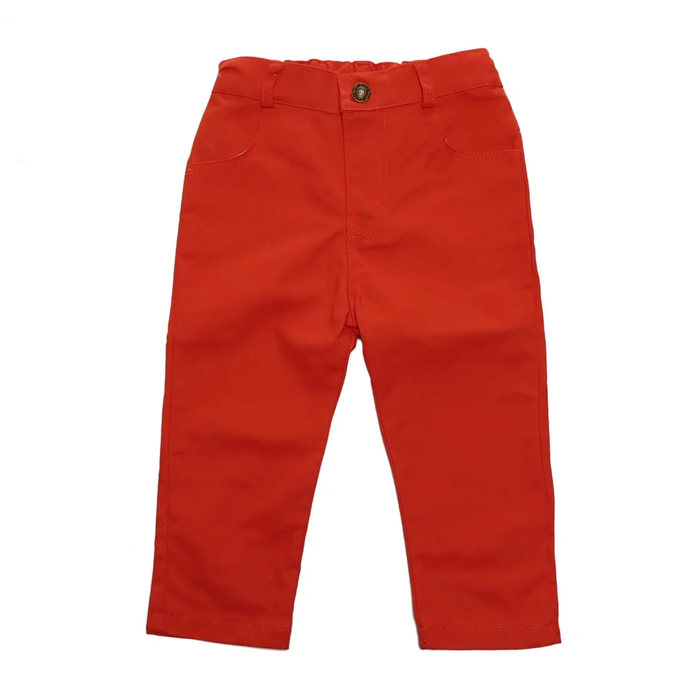 Toddler Boys Clothing Set for Baby Children Grey Long Sleeves Shirt+ Red Jean Pants Trousers Suit Infant Boy Casual Clothes
