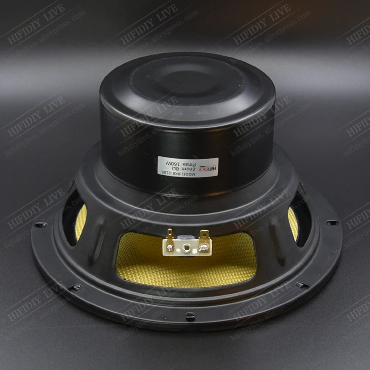 Hifidiy в прямом эфире, Hi-Fi, 8 дюймов " мидбаса НЧ-динамик 4/8 Ом 160 Вт желтый Стекло волокна Вибрационный бассейна громкоговоритель BK8-210S