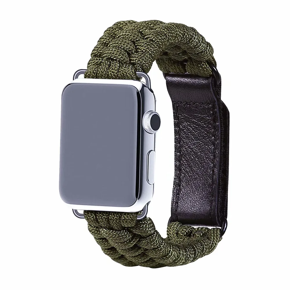 Новое поступление нейлоновый зонтик веревка ремешок для Apple Watch SE Band серии 6 5 4 3 2